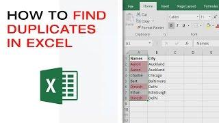  How to Find Duplicates in an Excel Worksheet