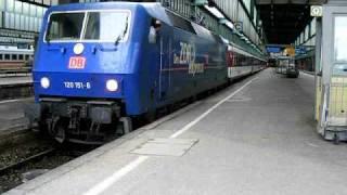 Werbelok 120 512-6  "Der ZDF Express" mit SBB-Wagengarnitur