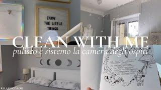 PULISCO 🫧 e SISTEMO LA CAMERA DEGLI OSPITI ️ SLOW REAL TIME CLEANING - Non velocizzato