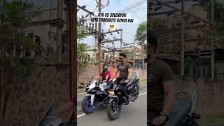 R15 vs splendor apki favourite konsi hai guys #splendor #r15 #biker #rider #shorts #short
