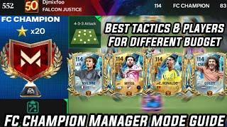 MANAGER MODE TACTICS GUIDE TO FIFA CHAMPION 2 EASY FC MOBILE & BEST PLAYERS ALL BUDGETS | NEW UPDATE