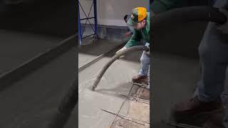 Concrete Pour Inside A Freezer! ️ #construction #work #business #readymix #cdl #masonry #shorts
