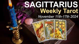 SAGITTARIUS WEEKLY TAROT READING "AN IMPORTANT ANNOUNCEMENT" November 11th to 17th 2024 #weeklytarot