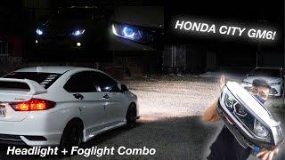 HONDA CITY GM6 - HEADLIGHT RETROFIT by Chroma Lights ( Hex Halo, Devil Eyes, 6 High-beam!)