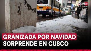 Navidad en Cusco: granizada sorprende a pobladores en las afueras de la ciudad