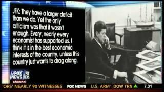 JFK urges Tax Cut 1963 (Audio with scrolling text transcript), Cavuto 2013-08-23
