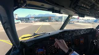 4K - Boeing 737-800 cockpit landing in Ljubljana (LJLJ/LJU)