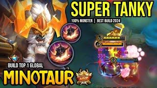 MINOTAUR BEST BUILD 2024 | BUILD TOP 1 GLOBAL MINOTAUR GAMEPLAY | MOBILE LEGENDS