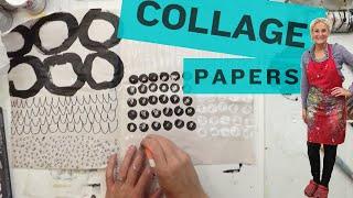 Create Fun Collage Papers: Mark Making Techniques with Various Tools