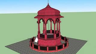 SHIVAJI MAHARAJ CHHATRI | STONE ARCHITECTURE | SKETCHUP