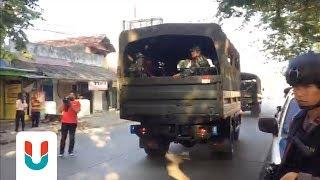 2 Truk TNI AD masuk ke Mako Brimob