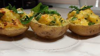 Potato boats. Quick recipe from POTATOES for the holiday table!