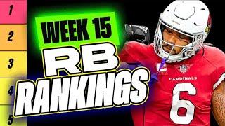  NEW Top 36 RB RANKINGS for Week 15 Fantasy Football  | Fantasy Football Rankings