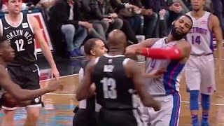 Quincy Acy & Andre Drummond SCUFFLE | Pistons vs Nets | April 1, 2018 | 2017-18 NBA Season