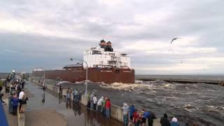 Giant ship going under the Lift Bridge in Duluth, MN Paul R. Tregurtha