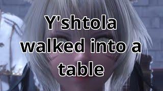 Y'shtola walked into a table | Final Fantasy 14