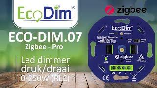 ECO-DIM.07 Led dimmer Zigbee Pro druk/draai 0-250W (RLC)