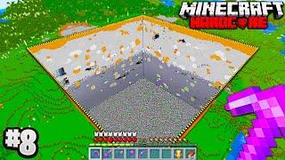 I Mined a 100x100 AREA To BEDROCK in Hardcore Minecraft! (Episode 8)