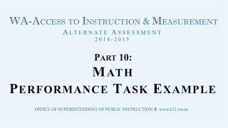 10  Math Performance Task Example