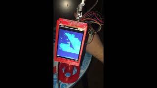 Ili9341 320x240 display running amg8833 sensor upsampled 64x64 on Arduino