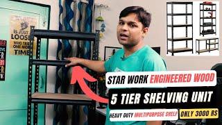 STAR WORK Engineered Wood 5-Tier Shelving Unit | UNBOXING AND REVIEW