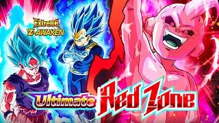 EZA LR BLUE KAIOKEN GOKU AND EVOLUTION BLUE VEGETA VS REDZONE KID BUU! (DBZ: Dokkan Battle)