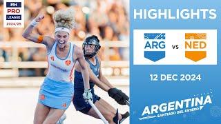 FIH Hockey Pro League 2024-25 Highlights: Argentina vs Netherlands (W) | Match 1