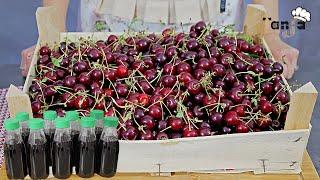 famous cherry syrup! old recipe without pitting cherries and preservatives!