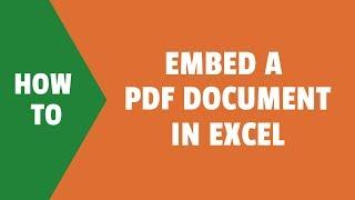 How to Embed a PDF Document in Excel (Step-by-Step)