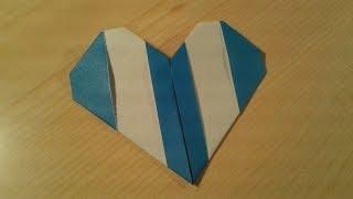 Valentine's Origami Striped Heart