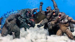 3 GODZILLA vs 3 KING KONG  Part 1,2,3 Together an epic battle [HD]