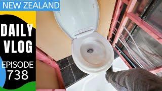 We plumbed up the toilet the farmer way [Life in New Zealand Daily Vlog #738]