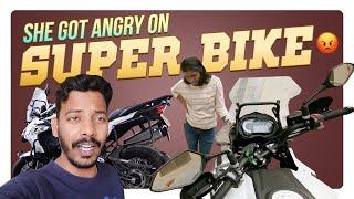 She got angry on SUPER BIKE ...| Ride with Vj | Valentine special from Amazon