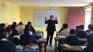 D.B.Rayamajhi teaching important lessons to students