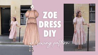 Puff Sleeve Drop Waist Dress DIY | How to sew a dress - sewing tutorial