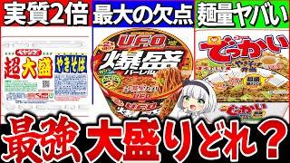 【ゆっくり解説】デカうま！コスパ最強の超大盛りカップ焼きそばどれか徹底比較レビュー！