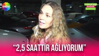 Oyun çıkışı kameralara yakalanan Aslı Enver "2,5 saattir ağlıyorum" açıklamasını yaptı