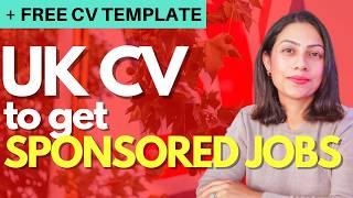 NEW UK CV Format | BEST FREE UK RESUME for Interview Calls | UK Work Visa 2024 