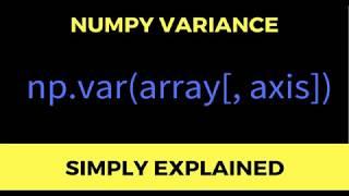 NumPy Variance