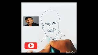 Ajay Devgan drawing  # art # step by step outline esay # shorts # shortsvideo 