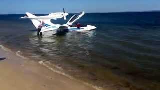 A new Seawind seaplane that landed... Well I guess... Next... To Bribie Island