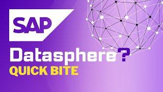 What is SAP Dataspehere? #quickbites #sap #dataspehere #ea