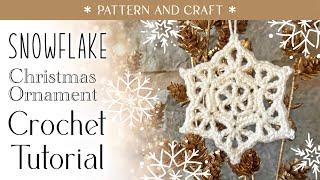 Crochet Snowflake Christmas Ornament Tutorial