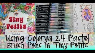 Colorya 24 Nylon Pastel Brush Pans, in Tiny Petits Adult Colouring Book  ? Adult Coloring