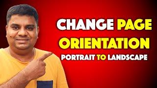 How to Change Page Orientation in Microsoft Word | Portrait to Landscape