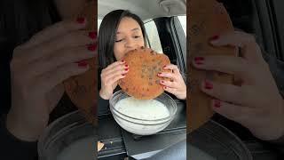 Giant cookie mukbang  #shorts #cookie #mukbang #asmr #food #foodie