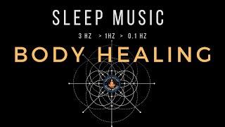 BLACK SCREEN SLEEP MUSIC  All 9 solfeggio frequencies  Body Healing
