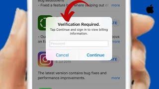 Fixed: Verification required tap continue and sign in to view billing information iPhone iOS 17