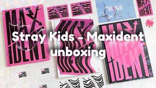 ֪ 🫧 ۫  распаковка альбомов Stray Kids - Maxident ⋆｡˚ (T-Crush, Heart & Go Ver.) unboxing