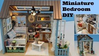 DIY Dollhouse Bedroom, Miniature bedroom, DIY miniature bedroom, cutter room projects,miniature room